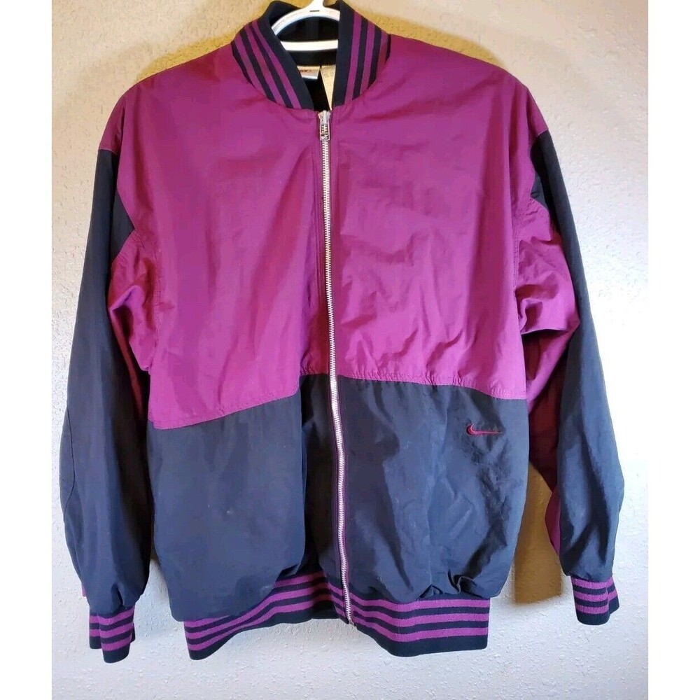 Vintage 90s Nike Bomber Jacket Size Small  Embroidered Nike Total Body...